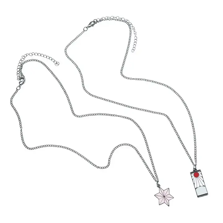 Demon Slayer: Kimetsu No Yaiba Tanjiro and Nezuko Best Friend Necklace Set Exclusivité Le Repère du Geek