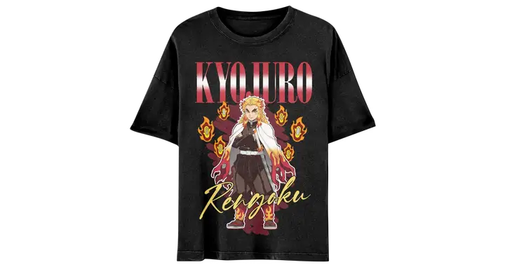 Demon Slayer: Kimetsu No Yaiba Rengoku Unisex Graphic T-Shirt Exclusivité Le Repère du Geek