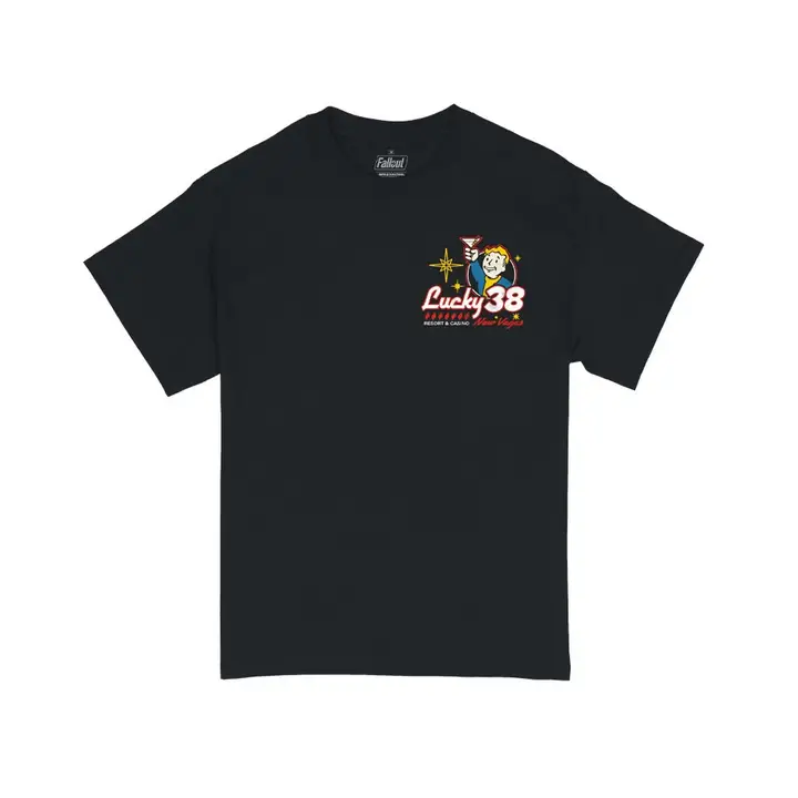 Fallout Lucky 38 Casino Double Sided Unisex Graphic T-Shirt Exclusivité Le Repère du Geek