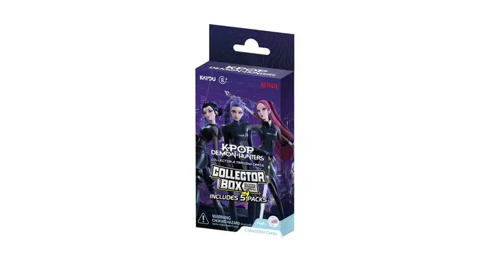 KPop Demon Hunters Collectible Trading Cards Collector Box Classic Edition - (5 Packs)